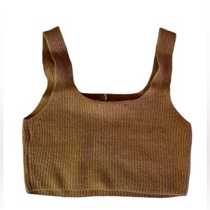 Everlane Women's Brown Square Neck Sleeveless Pullover Tank Top Size S